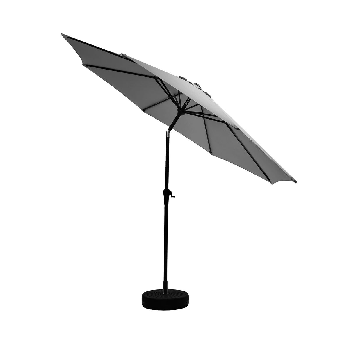 Livsip Outdoor Umbrella 3M Market Umbrellas Garden Shade with Tilt Base Charcoal