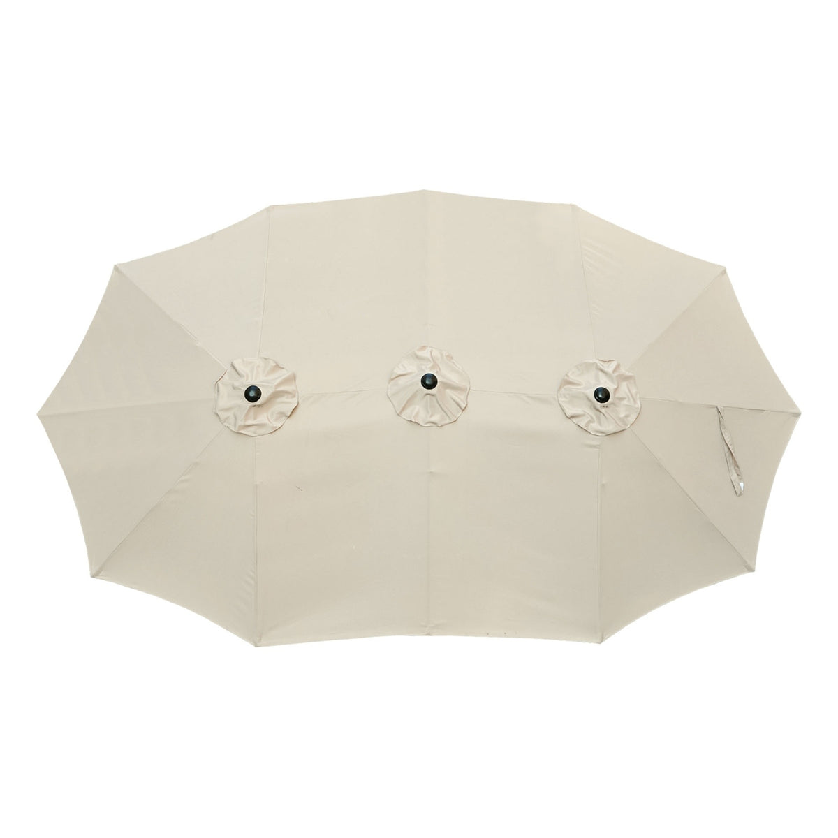 Livsip Outdoor Umbrella 4.52M Double-Sided Umbrellas Garden Shade w/ Base Beige