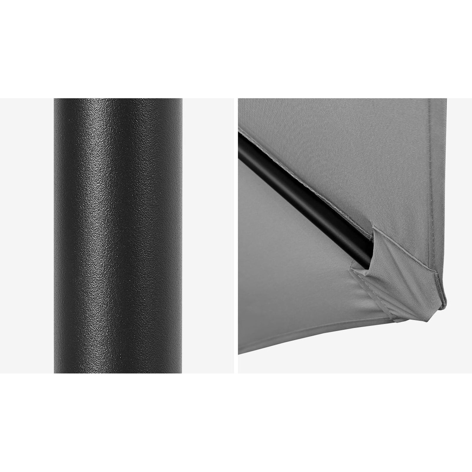 Livsip Outdoor Umbrella 4.52M Double-Sided Garden Shade with Base Charcoal
