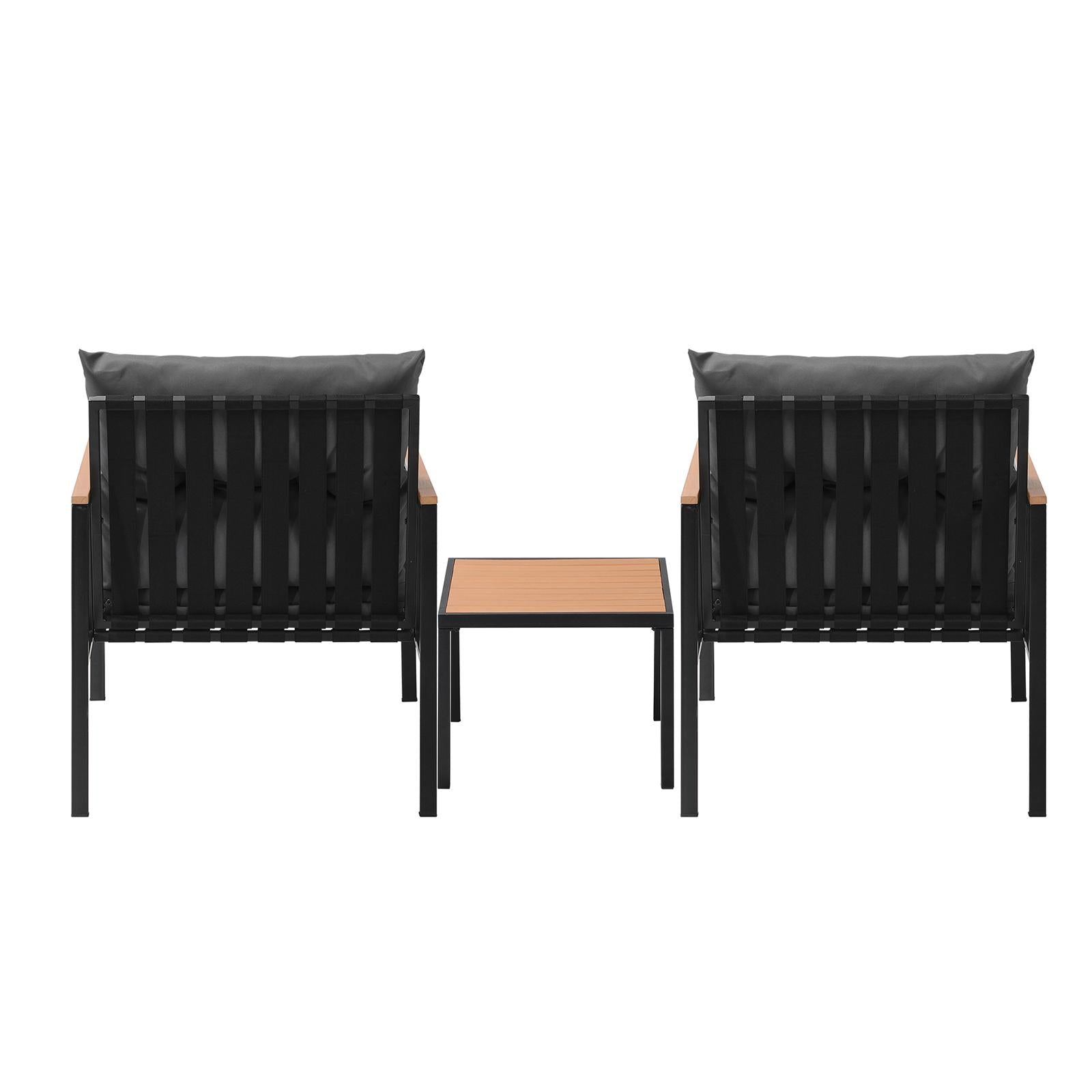 Livsip 3PCS Outdoor Furniture Lounge Setting Sofa Chairs Patio Dining Bistro Set - Sunyee