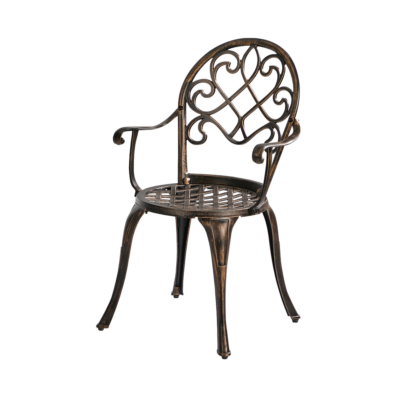 Livsip 3 Pieces Outdoor Patio Set Table Chairs Bistro Setting Cast Aluminium