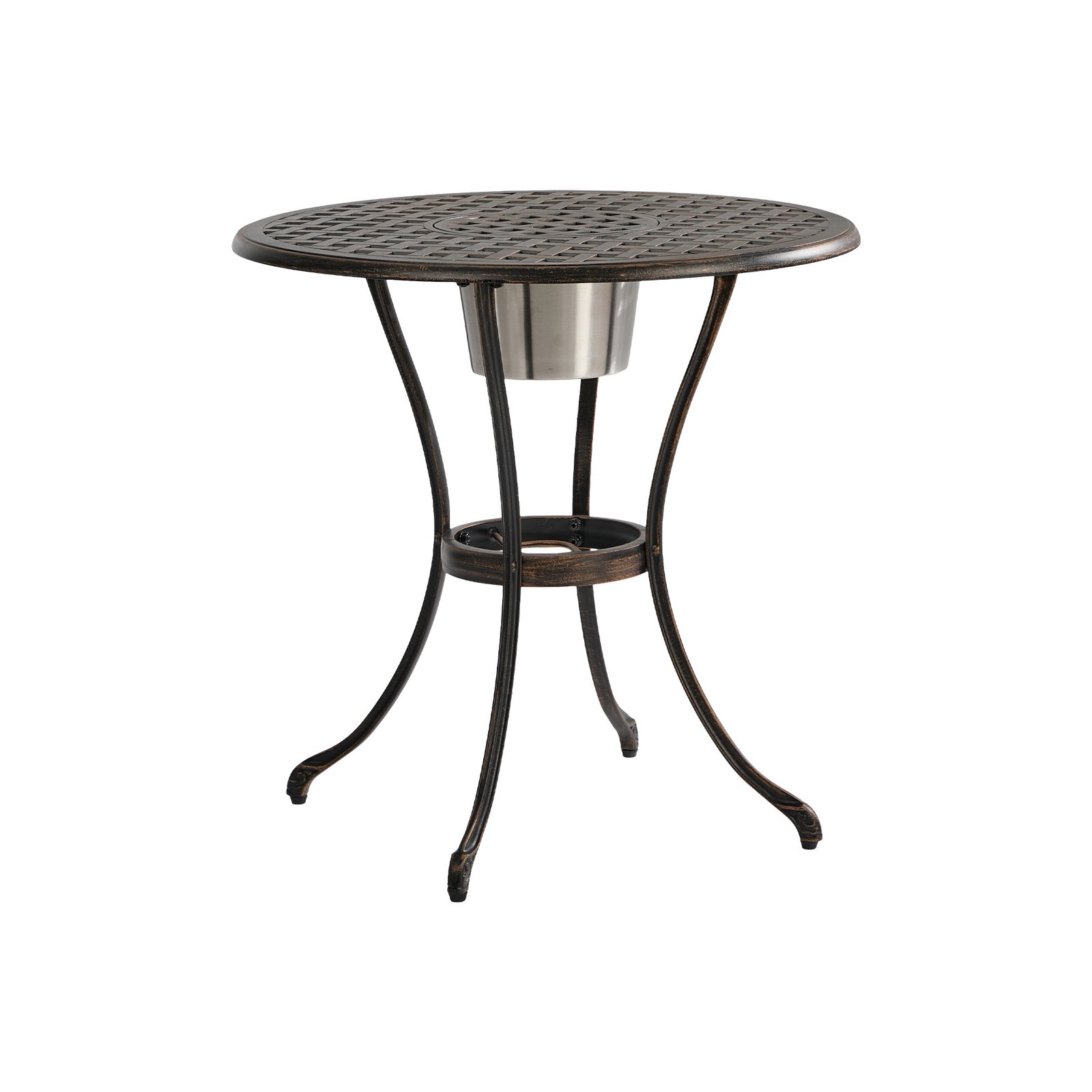 Livsip 3 Pieces Outdoor Patio Set Table Chairs Bistro Setting Cast Aluminium