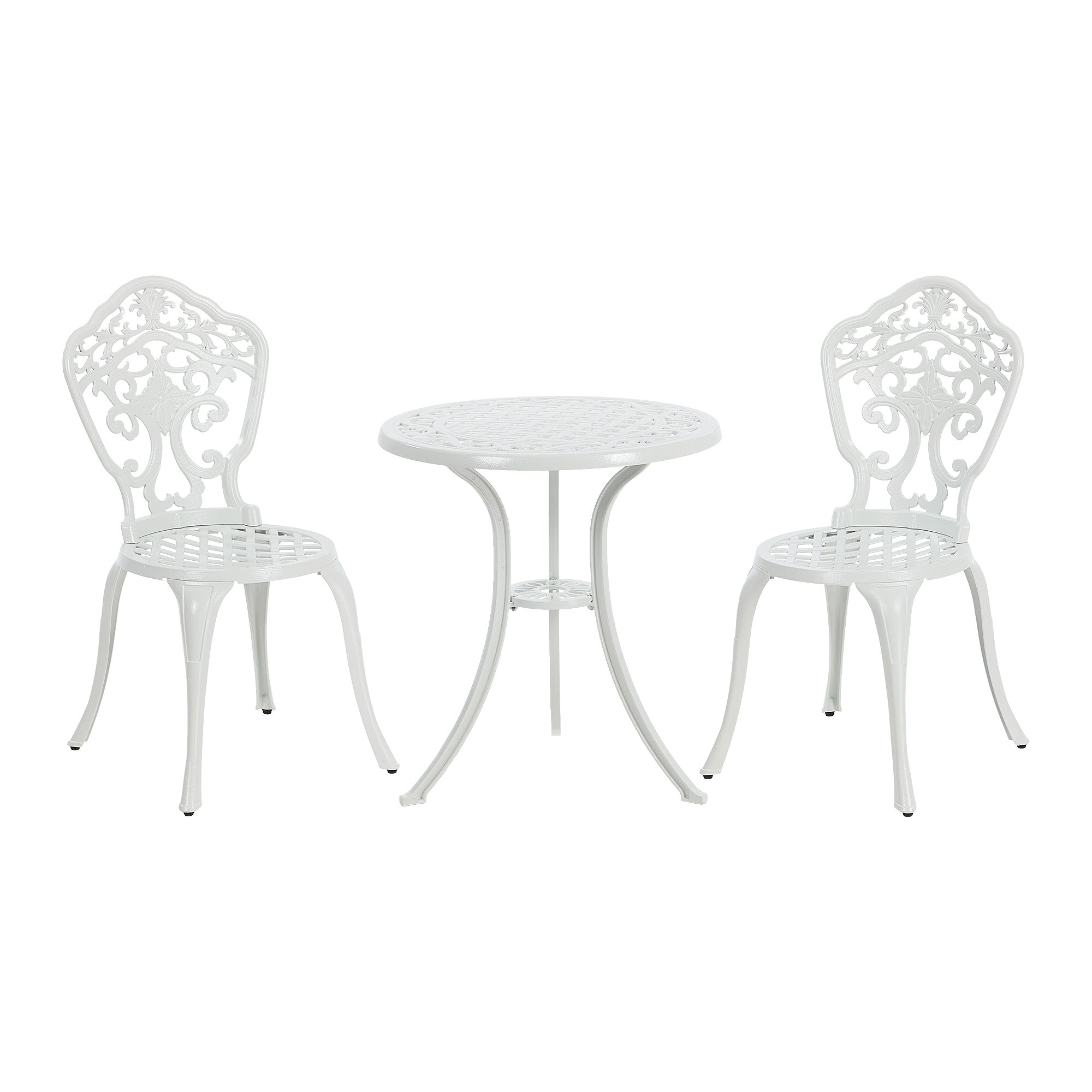 Livsip 3 Piece Outdoor Patio Set Bistro Setting Garden Furniture White