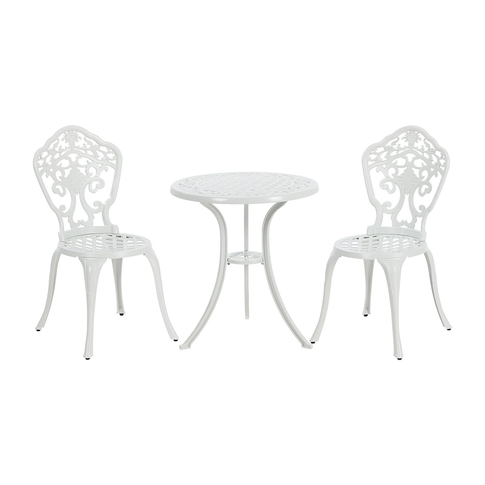 Livsip 3 Piece Outdoor Patio Set Bistro Setting Garden Furniture White