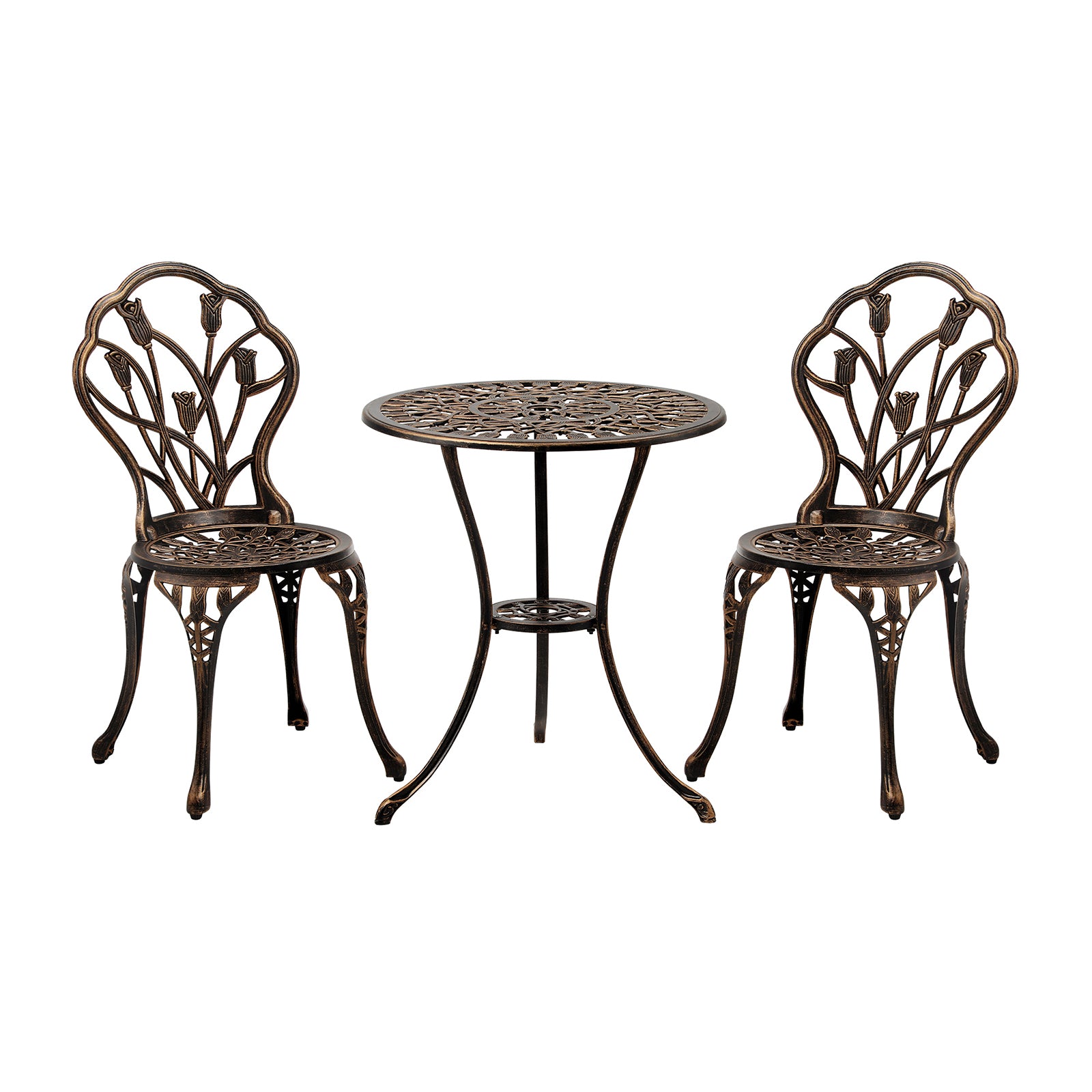 Livsip Outdoor Dining Chairs Setting Bistro Set Patio Garden Furniture 3 Piece - Sunyee