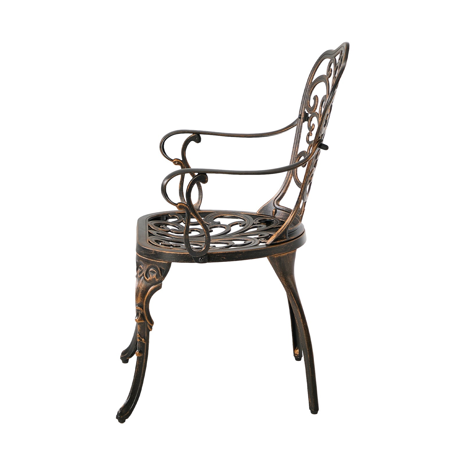 Livsip 2PCS Outdoor Patio Chairs Garden Patio Armchairs Cast Aluminium Butterfly
