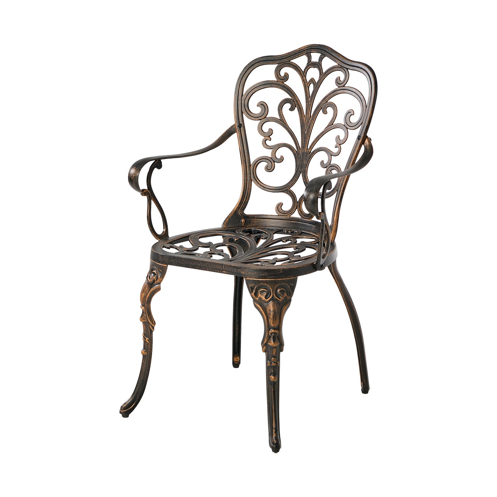 Livsip 3 Piece Outdoor Patio Set Table Chairs Bistro Cast Aluminium Furniture