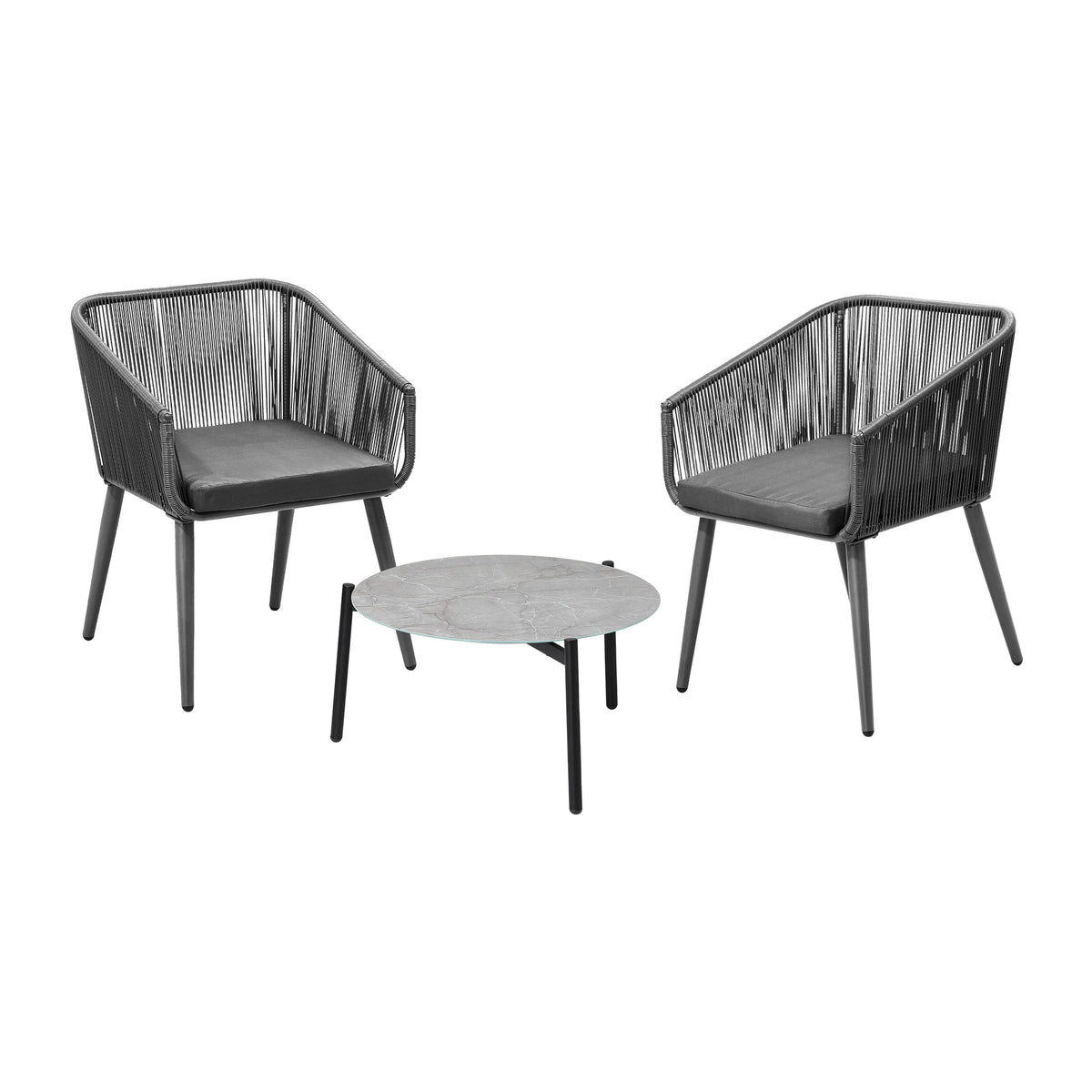 Livsip 3 Piece Outdoor Lounge Setting Furniture Patio Set - Sunyee
