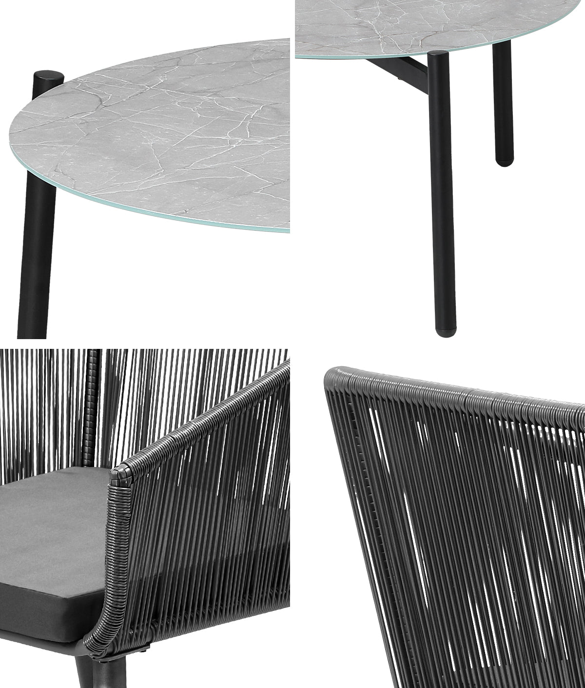 Livsip 5 Piece Outdoor Patio Set Lounge Furniture Setting - Sunyee