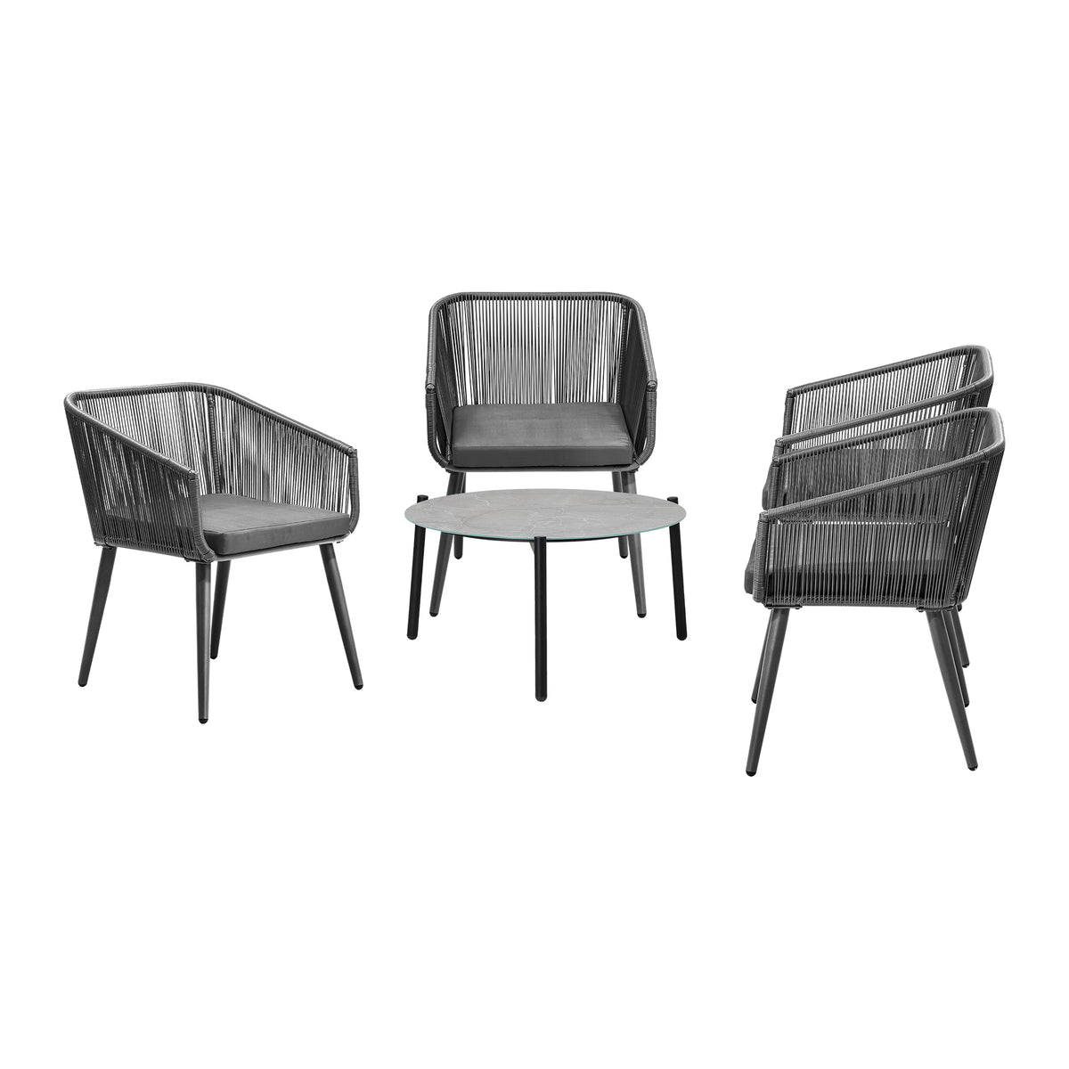 Livsip 5 Piece Outdoor Patio Set Lounge Furniture Setting - Sunyee