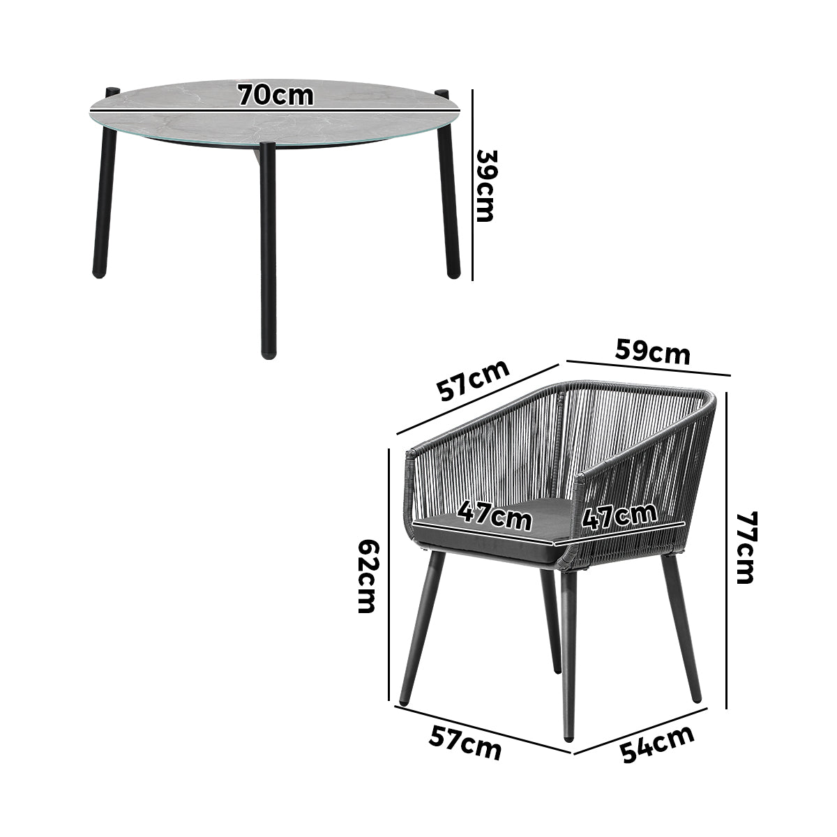 Livsip 5 Piece Outdoor Patio Set Lounge Furniture Setting - Sunyee