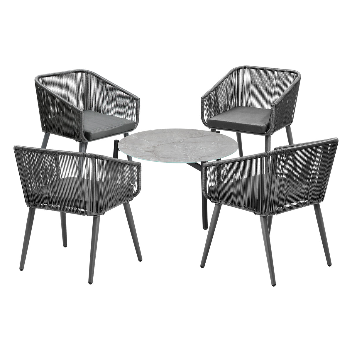 Livsip 5 Piece Outdoor Patio Set Lounge Furniture Setting - Sunyee