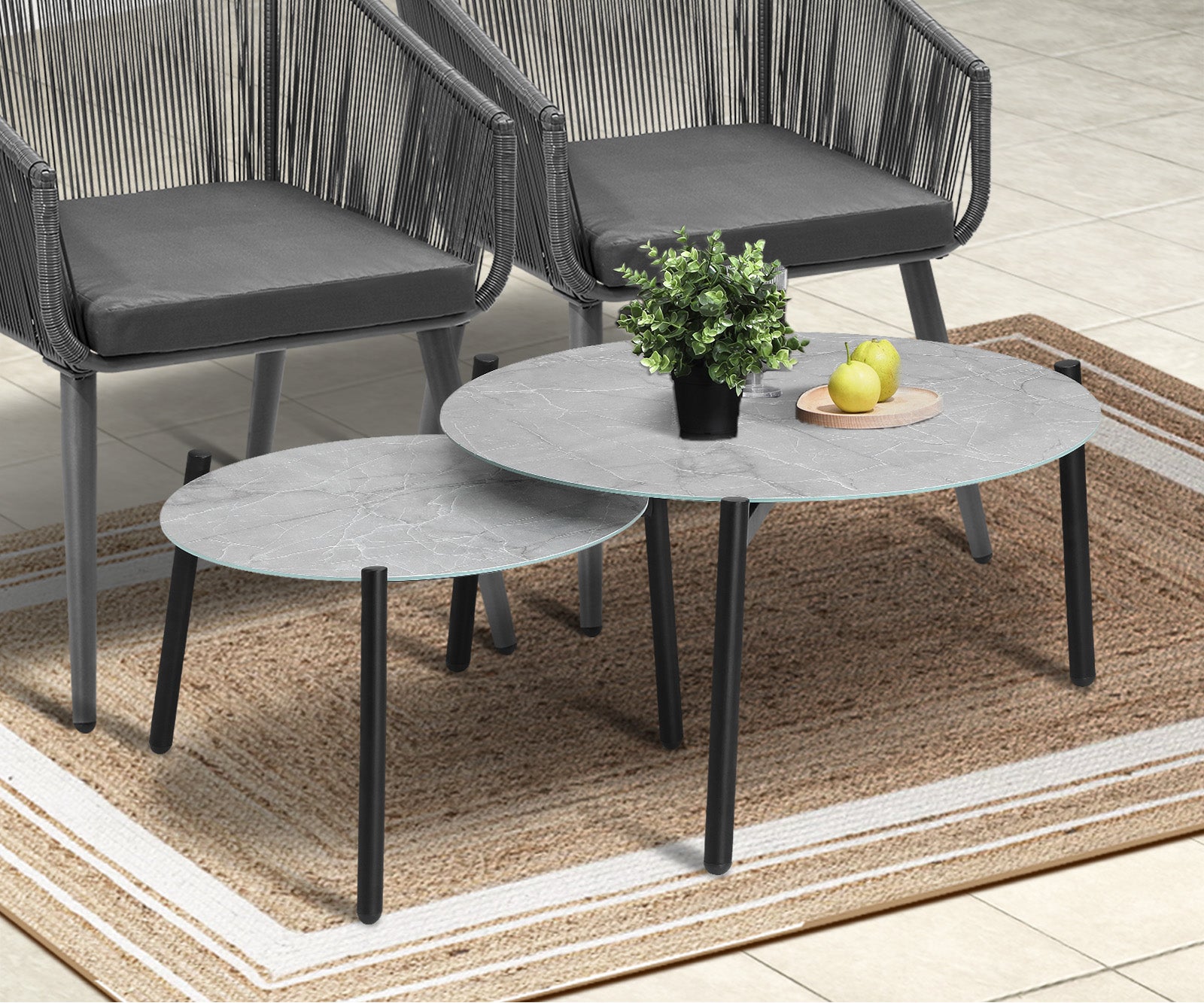 Livsip 6 Piece Outdoor Patio Set Lounge Furniture Setting - Sunyee