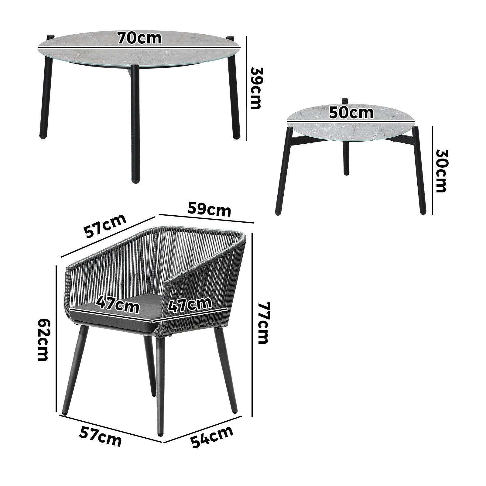 Livsip 6 Piece Outdoor Patio Set Lounge Furniture Setting - Sunyee