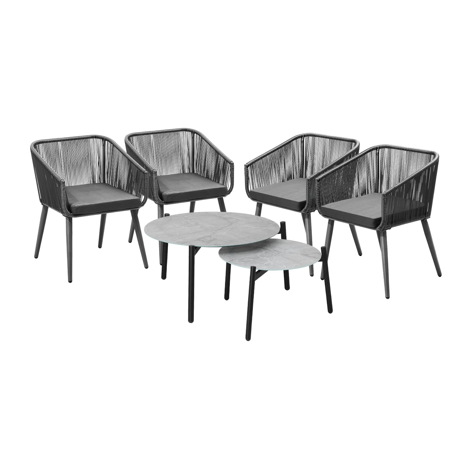 Livsip 6 Piece Outdoor Patio Set Lounge Furniture Setting - Sunyee