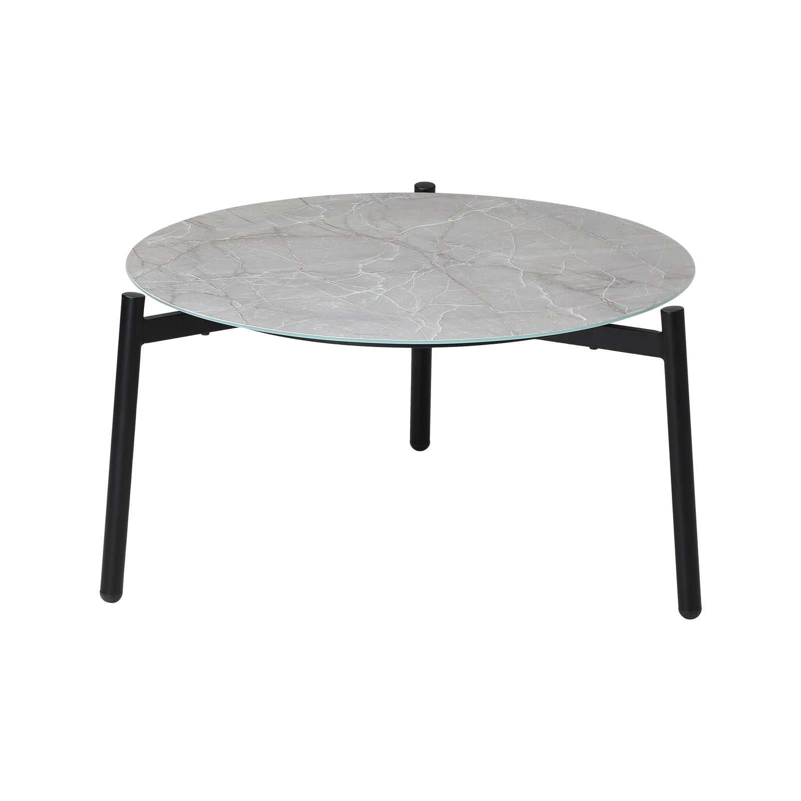 Livsip Outdoor Coffee Side Marble Table Desk Patio Furniture Garden 70cm Grey - Sunyee