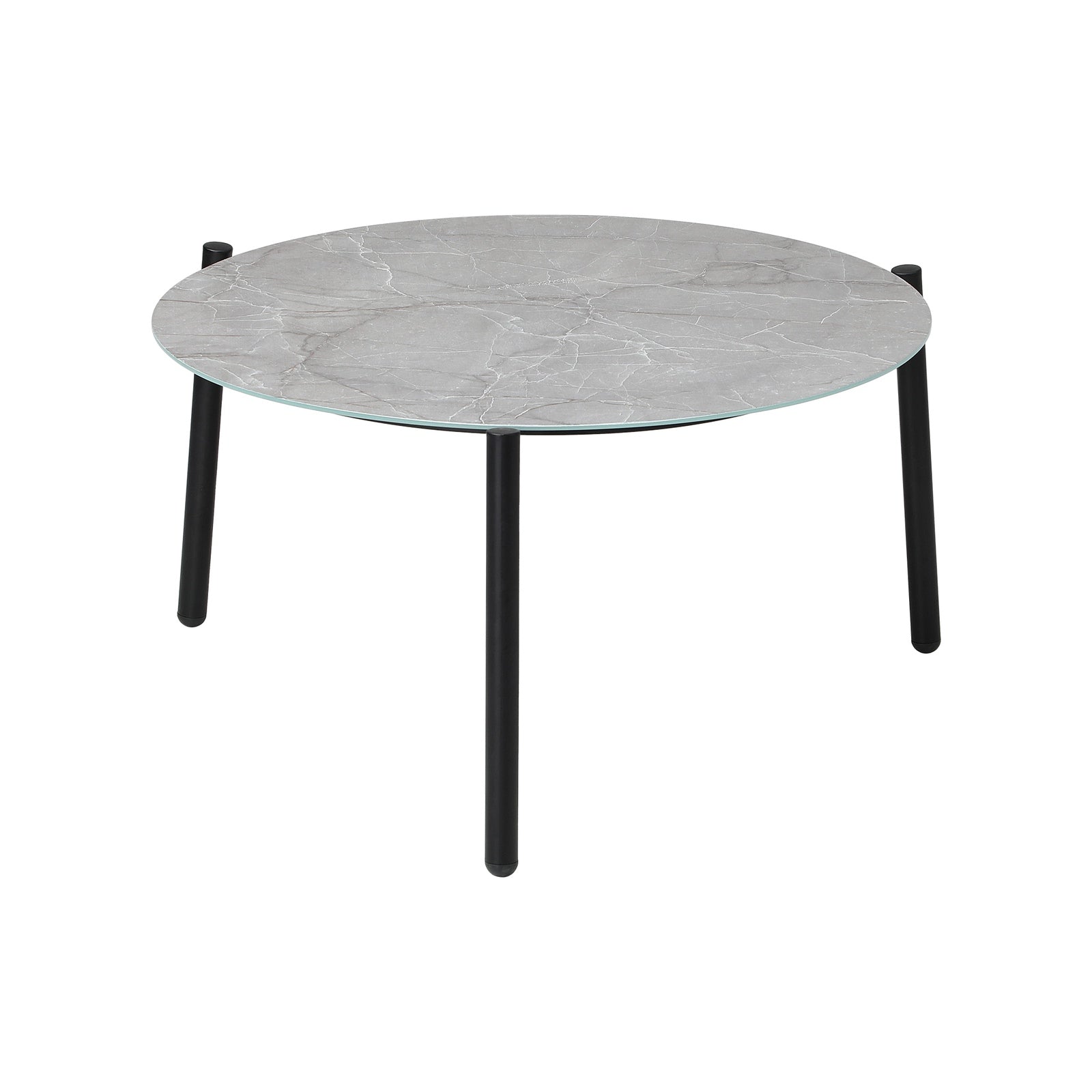 Livsip Outdoor Coffee Side Marble Table Desk Patio Furniture Garden 70cm Grey - Sunyee