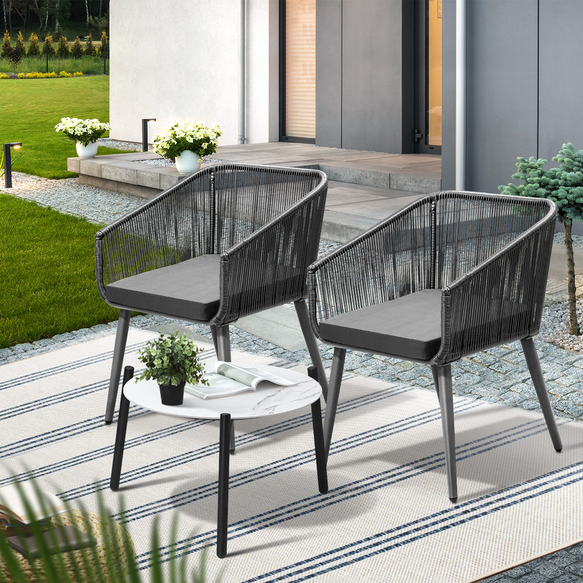Livsip Outdoor Lounge Setting Furniture 3 Piece Patio Set - Sunyee