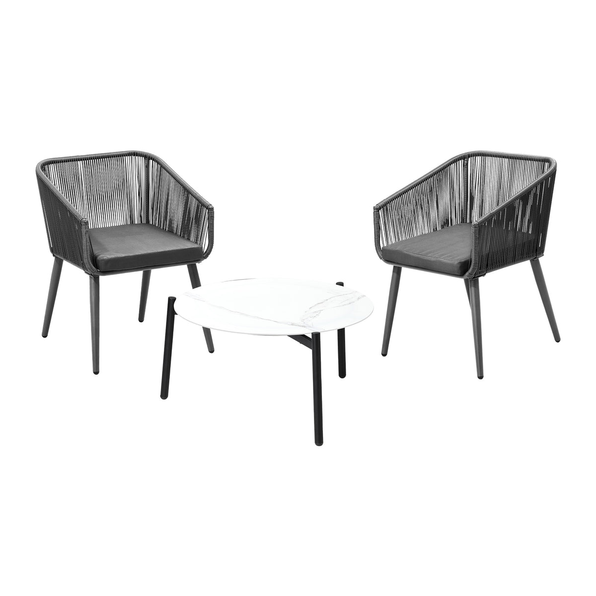Livsip Outdoor Lounge Setting Furniture 3 Piece Patio Set - Sunyee