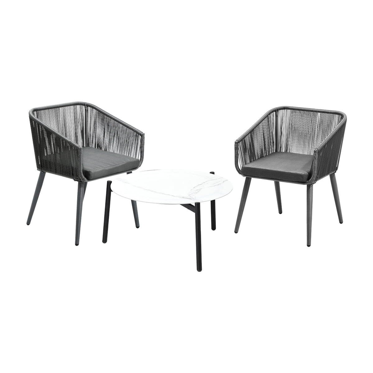 Livsip Outdoor Lounge Setting Furniture 3 Piece Patio Set - Sunyee