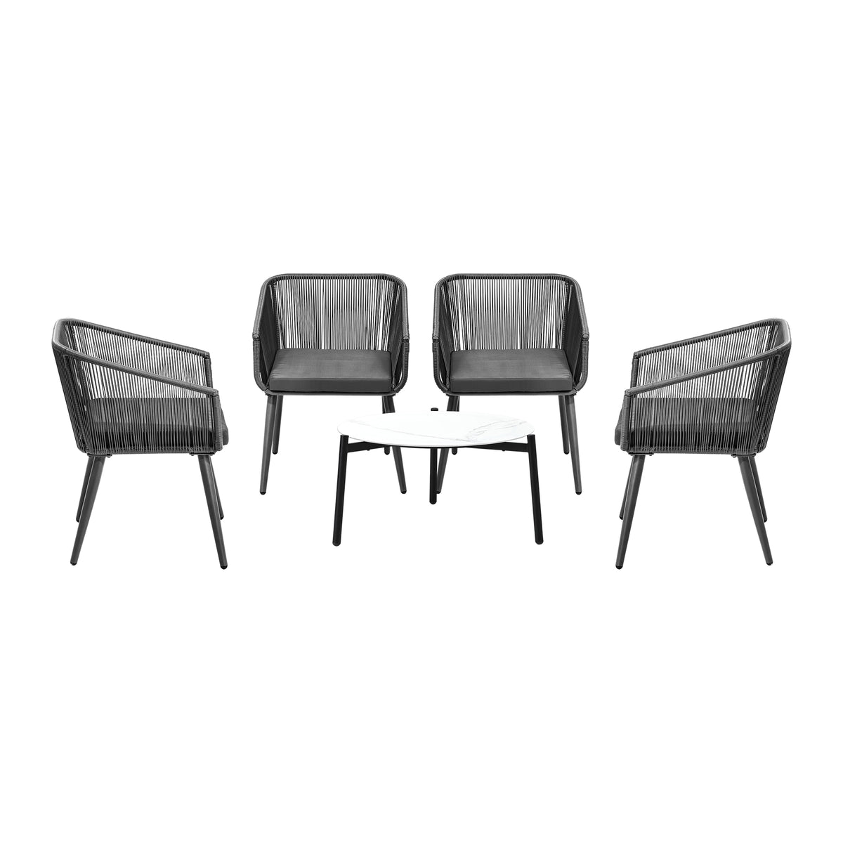 Livsip Outdoor Lounge Setting Furniture 5 Piece Patio Set - Sunyee