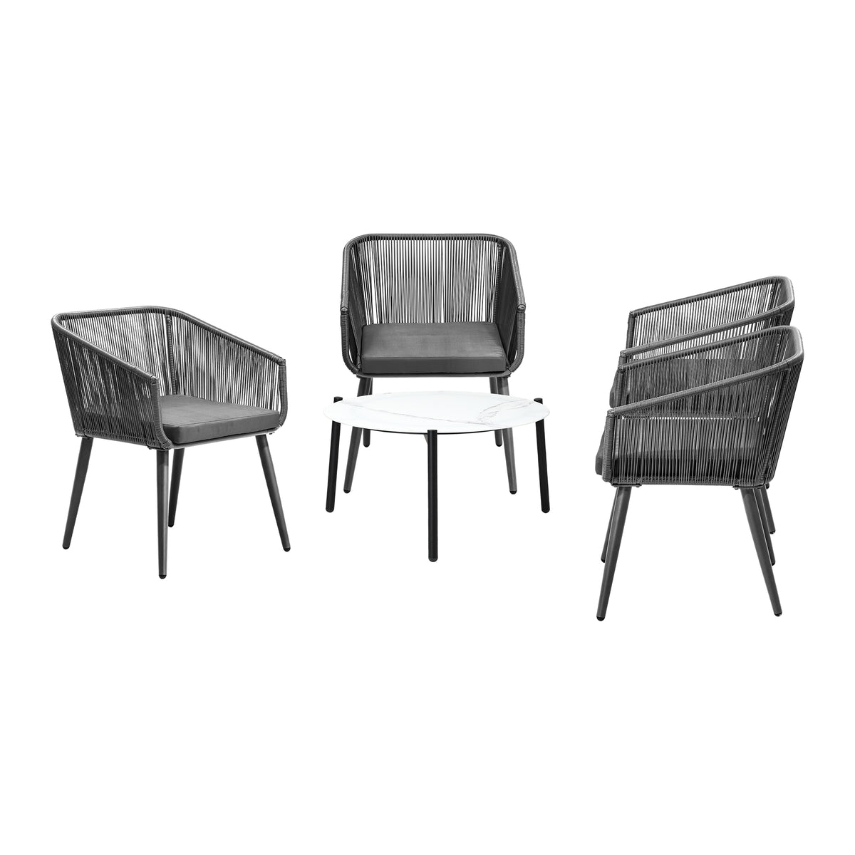 Livsip Outdoor Lounge Setting Furniture 5 Piece Patio Set - Sunyee
