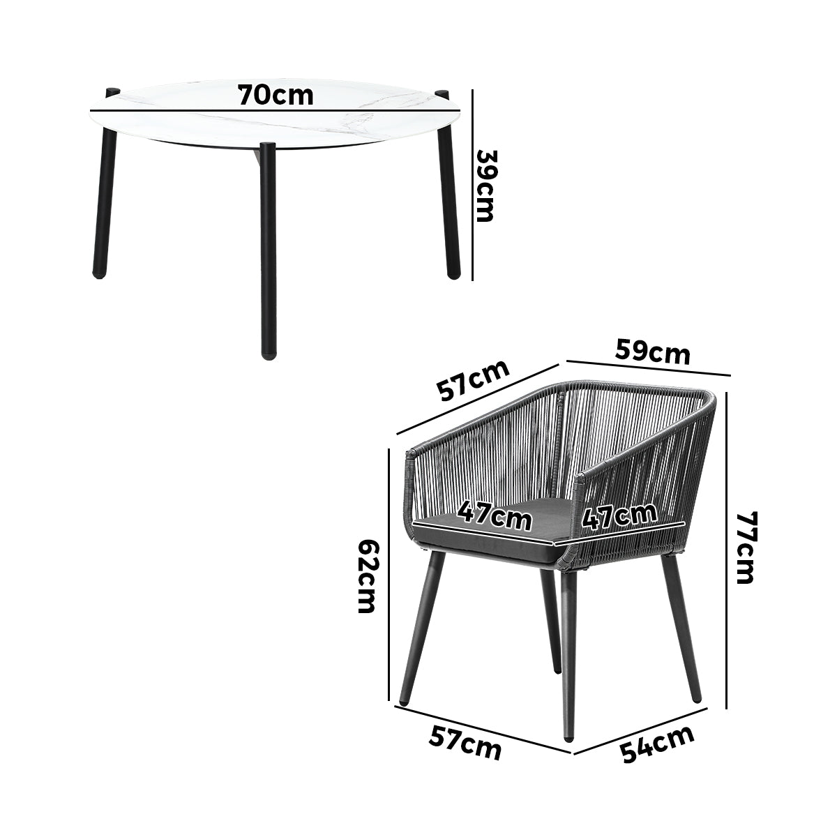 Livsip Outdoor Lounge Setting Furniture 5 Piece Patio Set - Sunyee