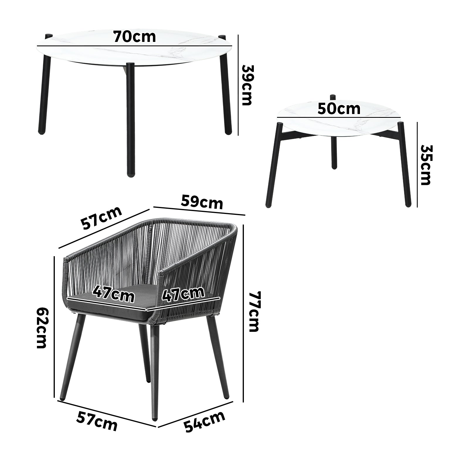 Livsip Outdoor Lounge Setting Furniture 6 Piece Patio Set - Sunyee