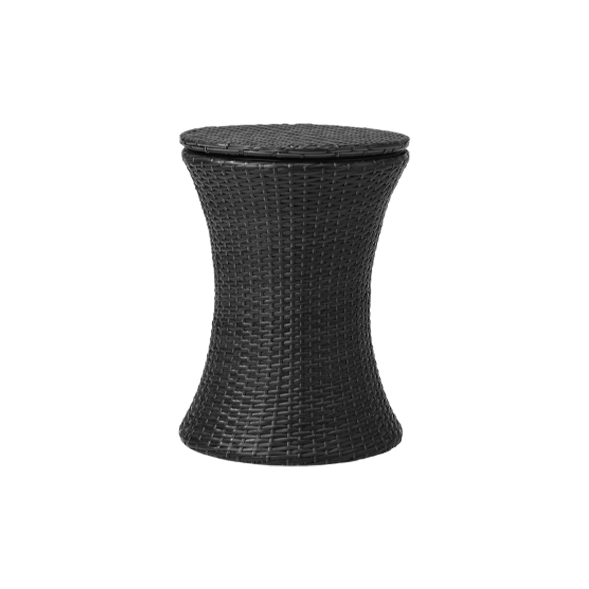 Livsip 3PCS Outdoor Furniture Lounge Setting Ice Bucket Black Adjustable Table - Sunyee