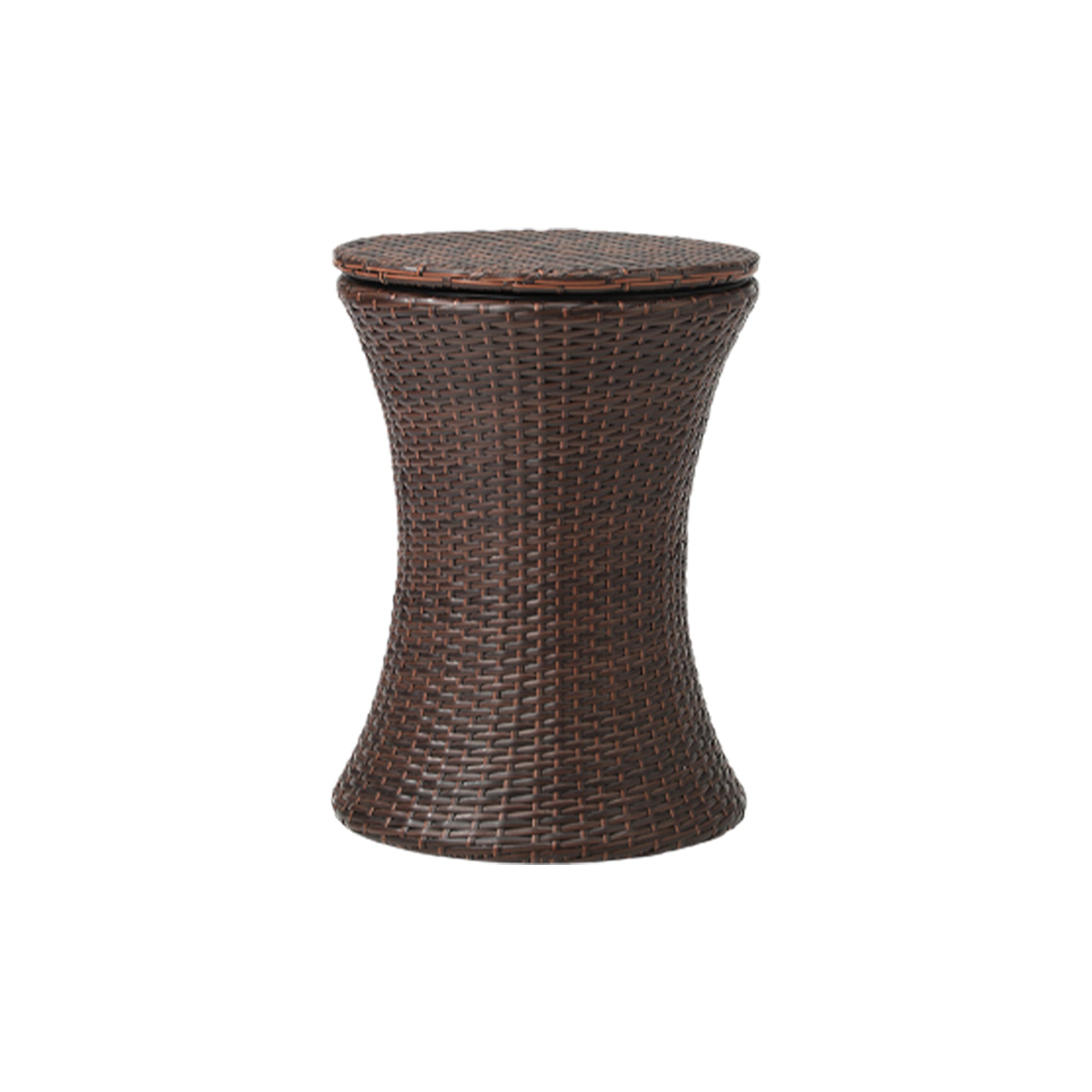 Livsip 3PCS Outdoor Furniture Lounge Setting Ice Bucket Brown Adjustable Table - Sunyee