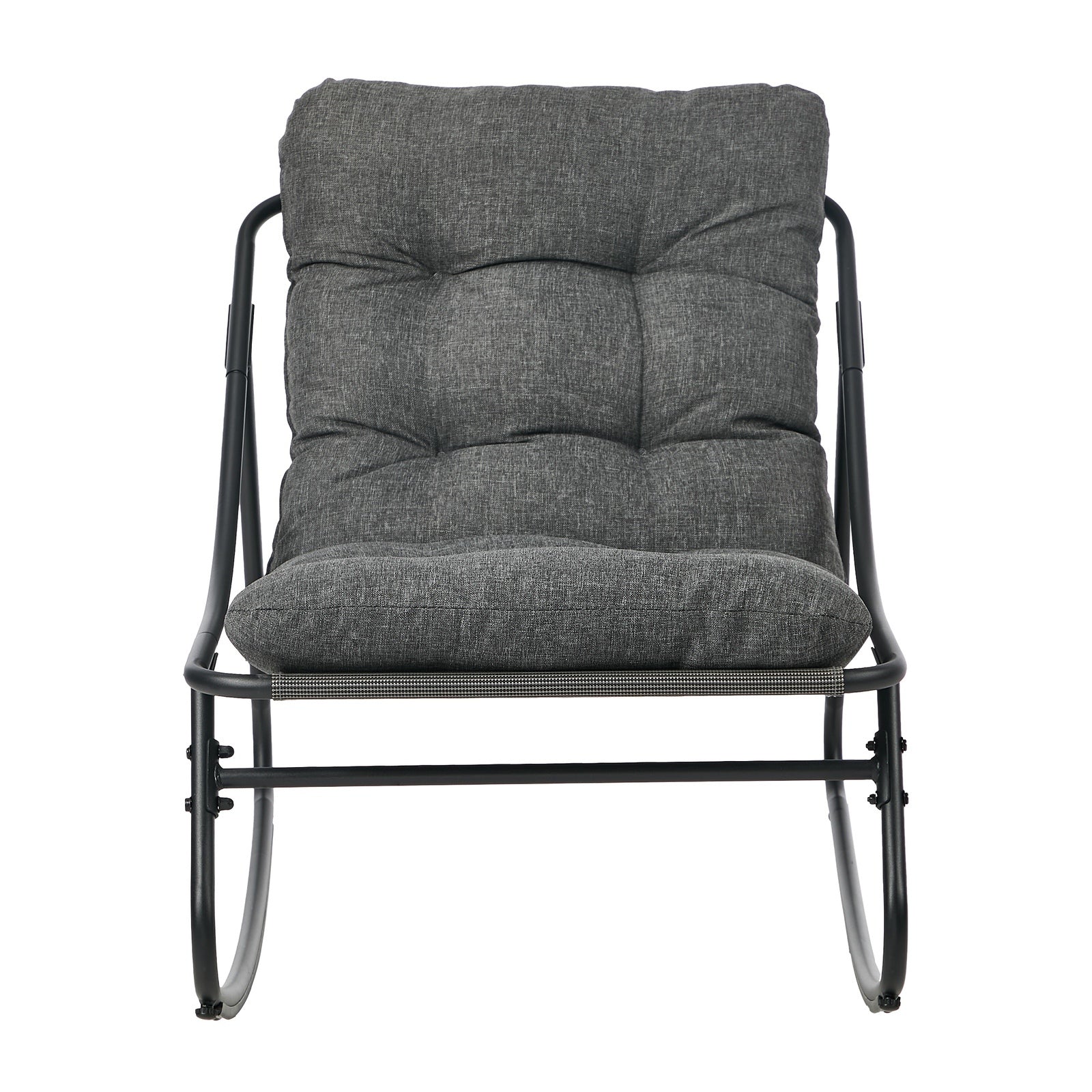 Livsip Outdoor Rocking Chair Garden Lounge Textilene Patio Furniture Grey