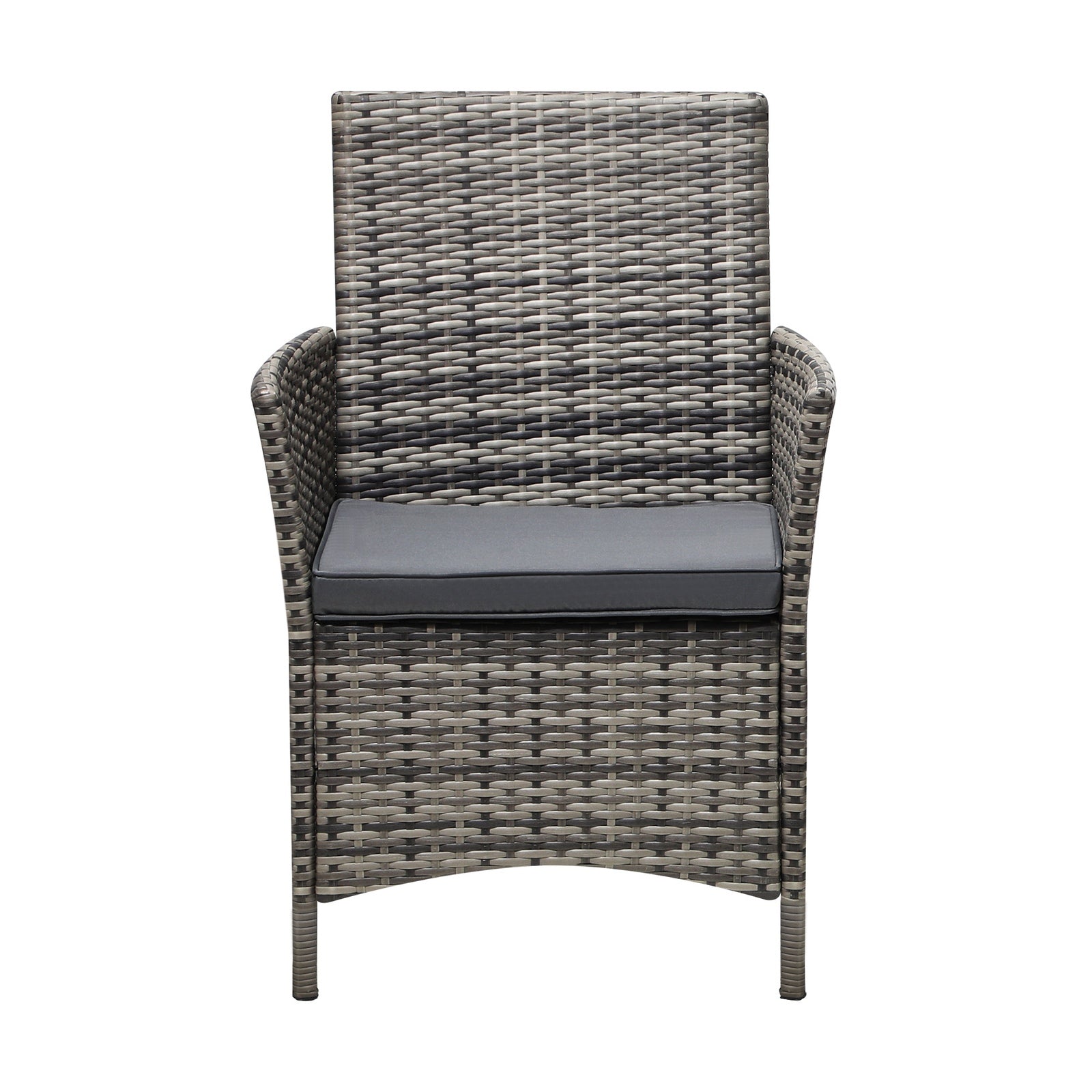Livsip 2X Outdoor Dining Chairs Rattan Outdoor Patio Chairs Furniture Grey - Sunyee