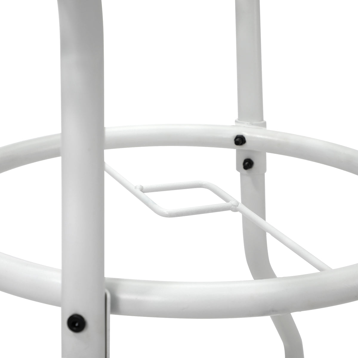 Livsip 90cm Outdoor Dining Glass Table Round Patio Furniture Bistro Set White - Sunyee