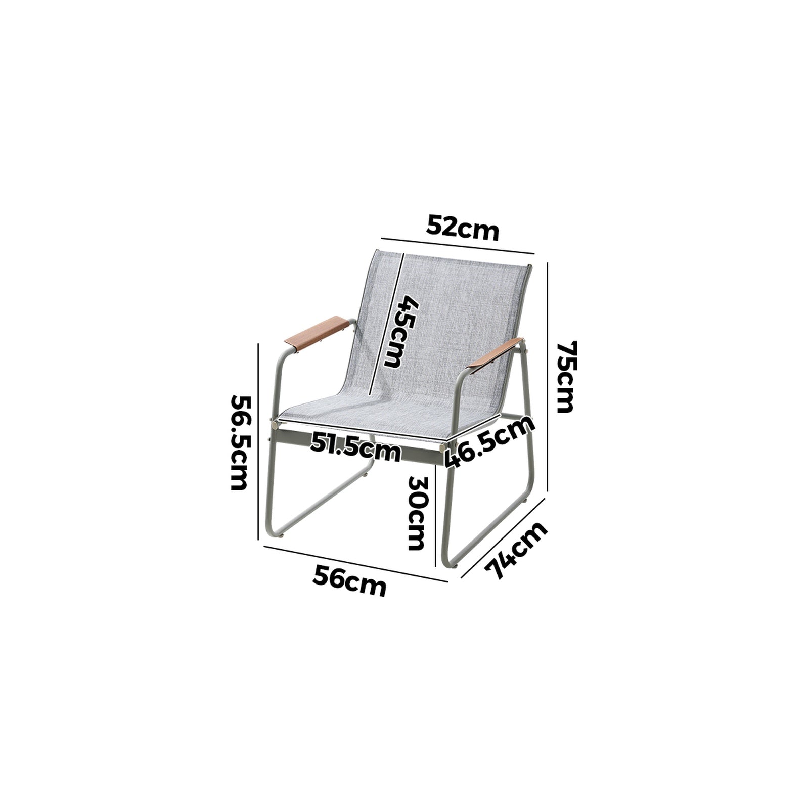 Livsip 2PCS Outdoor Armchair Patio Chairs Textilene Garden Furniture - Sunyee