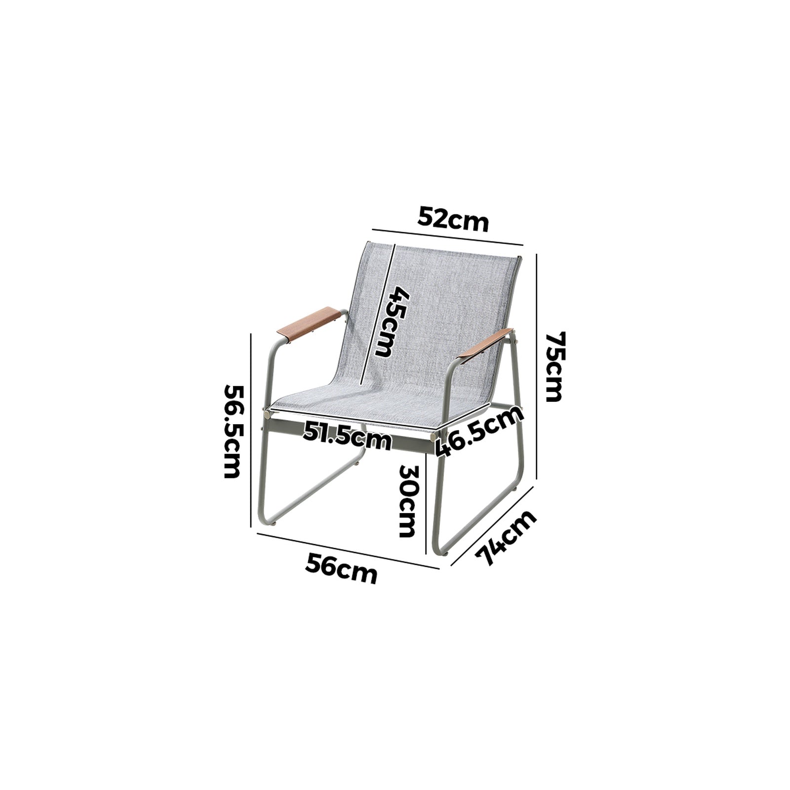 Livsip 4PCS Outdoor Armchair Patio Chairs Textilene Garden Furniture - Sunyee