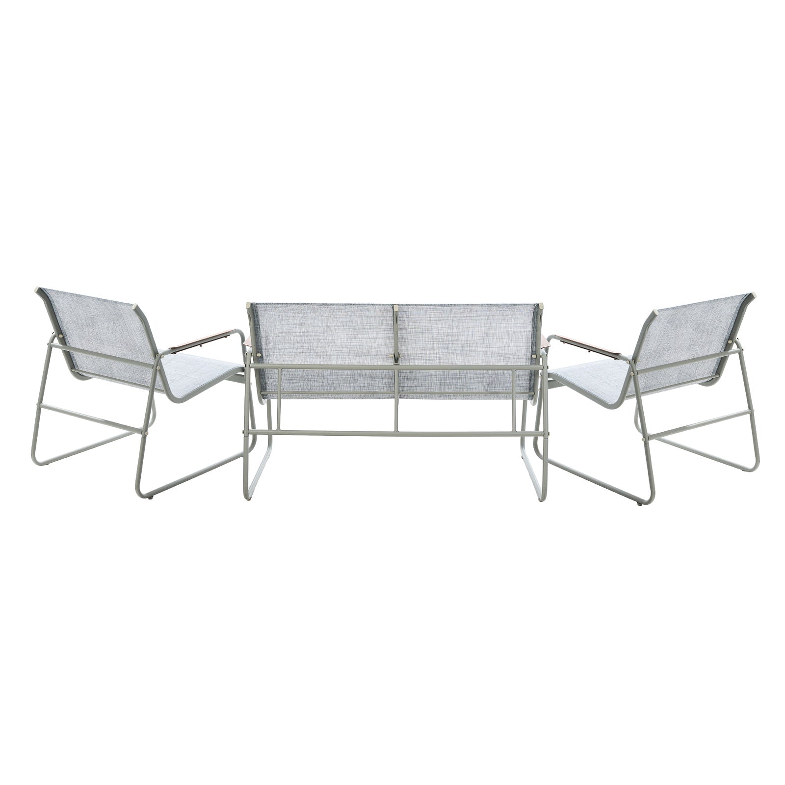 Livsip 4 Seater Outdoor Lounge Furniture Patio Set Bench Textilene Sofa Garden