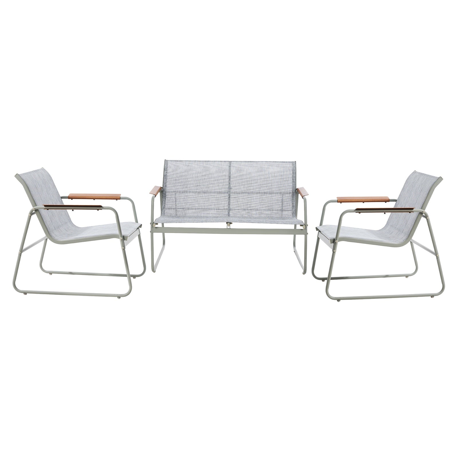 Livsip 4 Seater Outdoor Lounge Furniture Patio Set Bench Textilene Sofa Garden