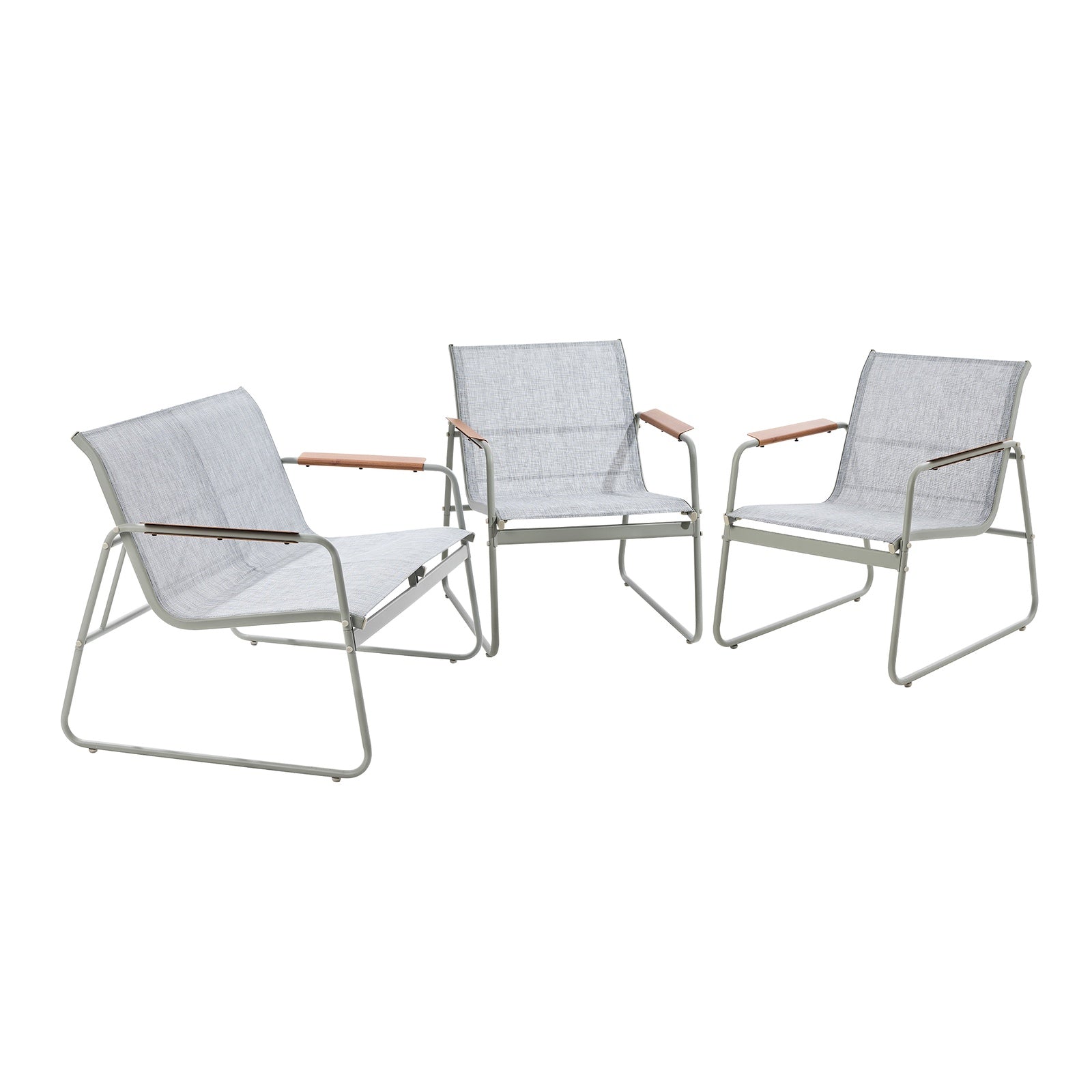 Livsip 4 Seater Outdoor Lounge Furniture Patio Set Bench Textilene Sofa Garden
