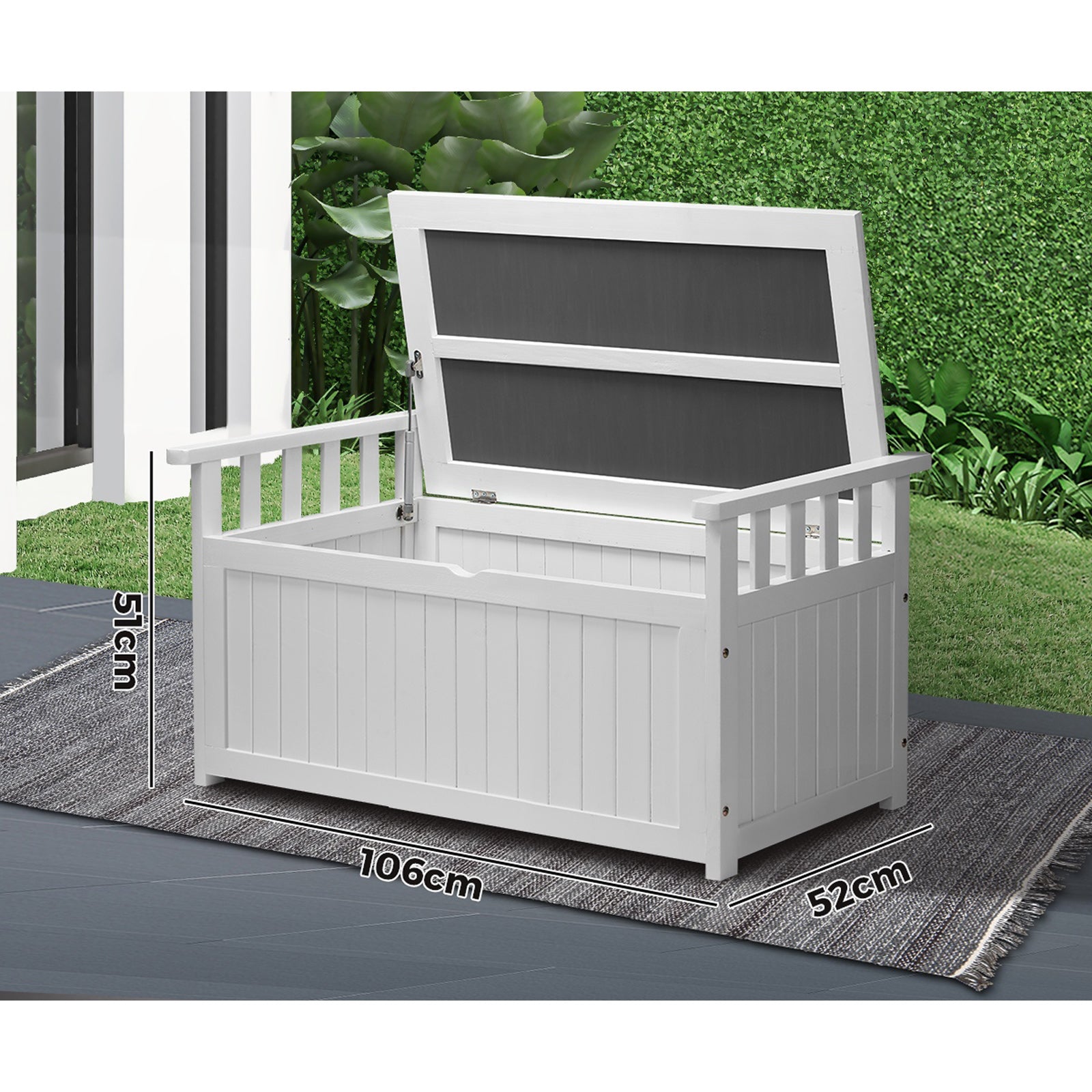 Livsip Outdoor Storage Box Garden Bench Seat Tool Container Sheds L - Sunyee
