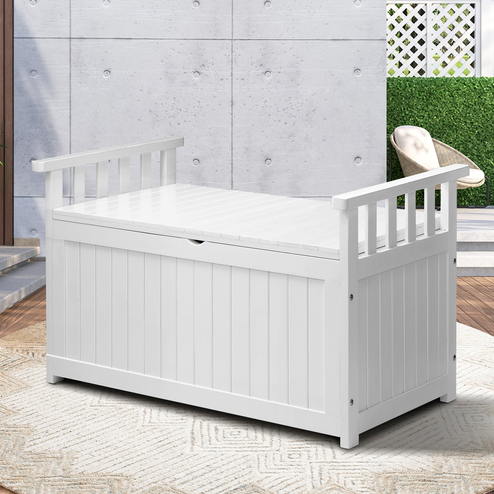 Livsip Outdoor Storage Box Garden Bench Seat Tool Container Sheds L - Sunyee