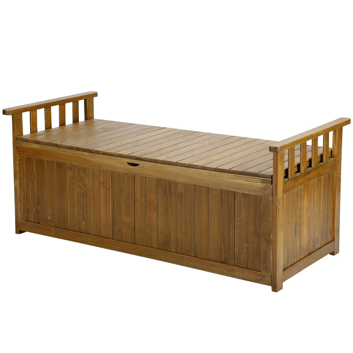Livsip Outdoor Storage Box Garden Bench Wooden Chest Toy Tool Container Furniture