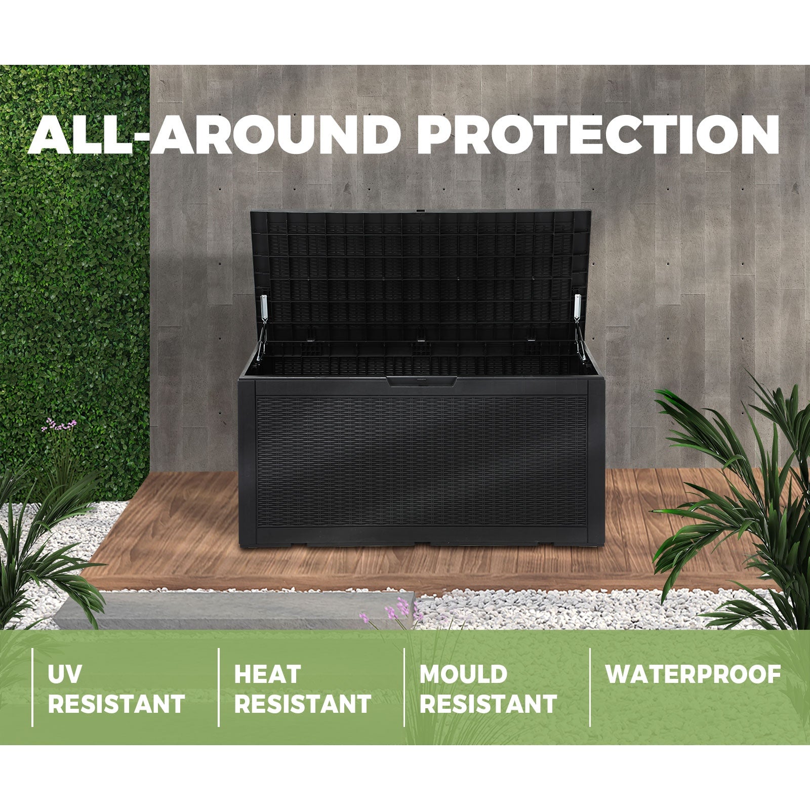 Livsip Outdoor Storage Box Garden Shed Cabinet Garden Bench Toys Tool Storage - Sunyee
