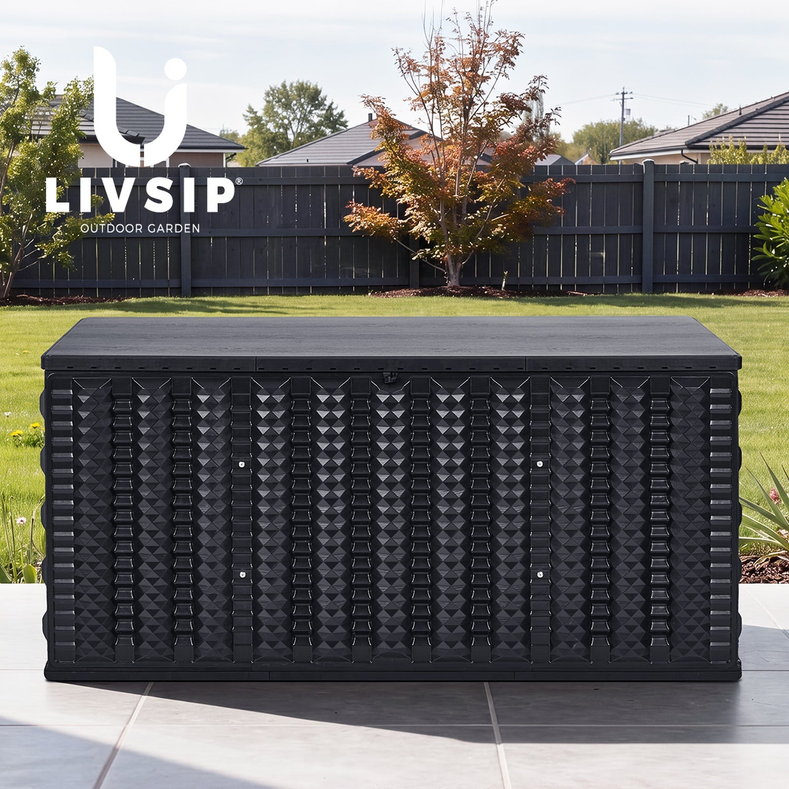 Livsip Outdoor Storage Box 680L Foldable Container Garden Bench Tool Chest
