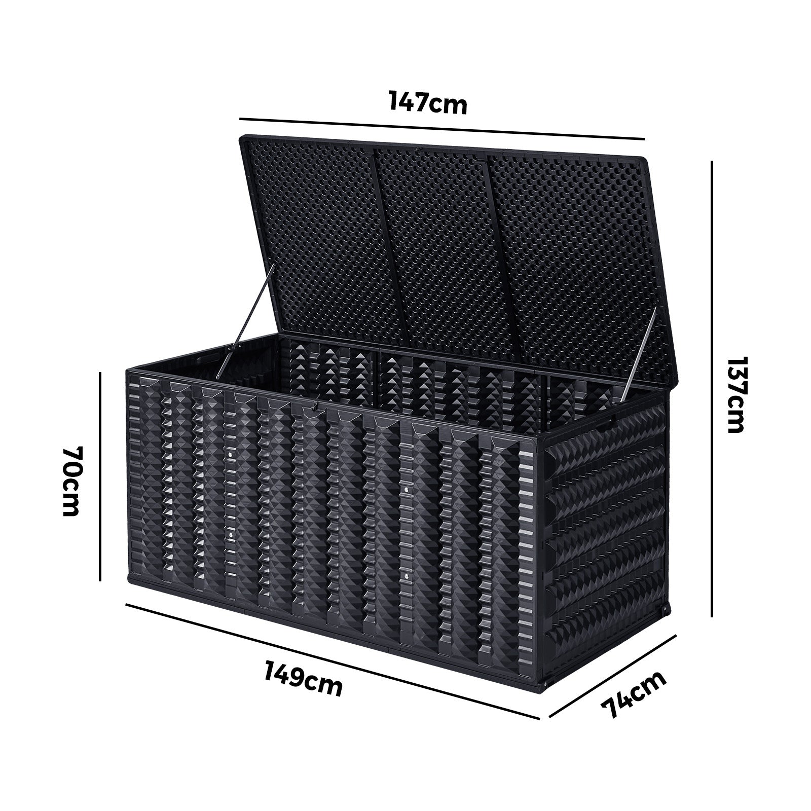 Livsip Outdoor Storage Box 680L Foldable Container Garden Bench Tool Chest