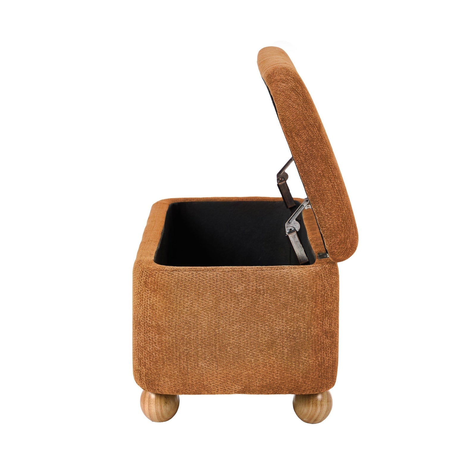 Oikiture Storage Ottoman Blanket Box Couch Bench Chenille Ball Foot Stool