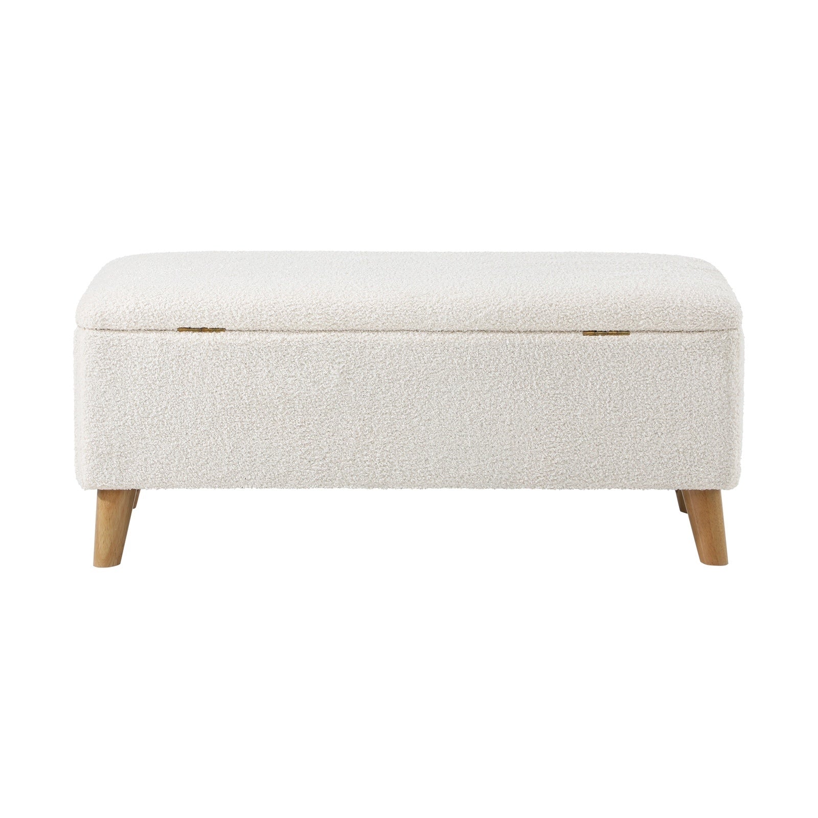 Oikiture Storage Ottoman Bench Blanket Box Chest Toy Foot Stool Boucle Velvet - Sunyee