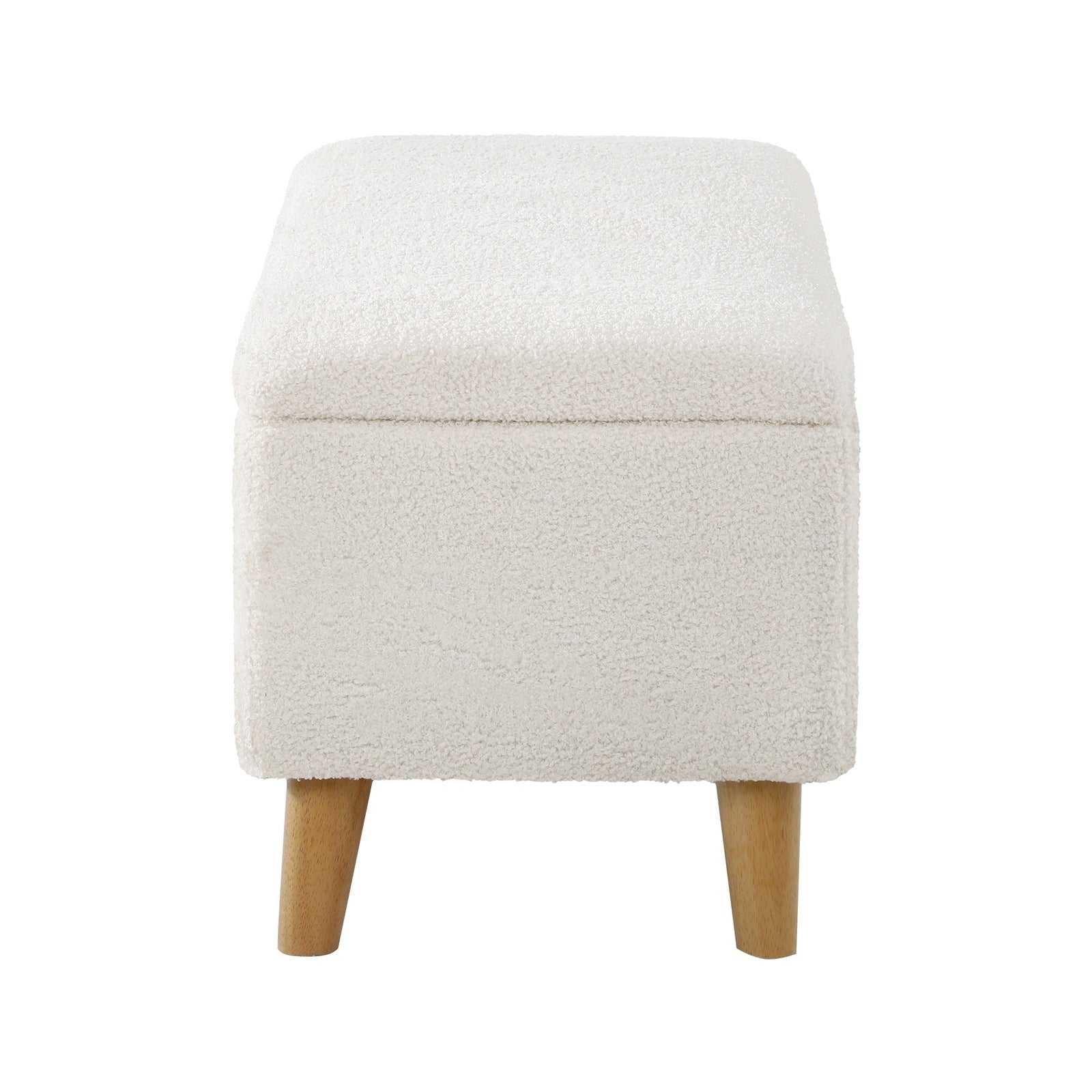 Oikiture Storage Ottoman Bench Blanket Box Chest Toy Foot Stool Boucle Velvet - Sunyee