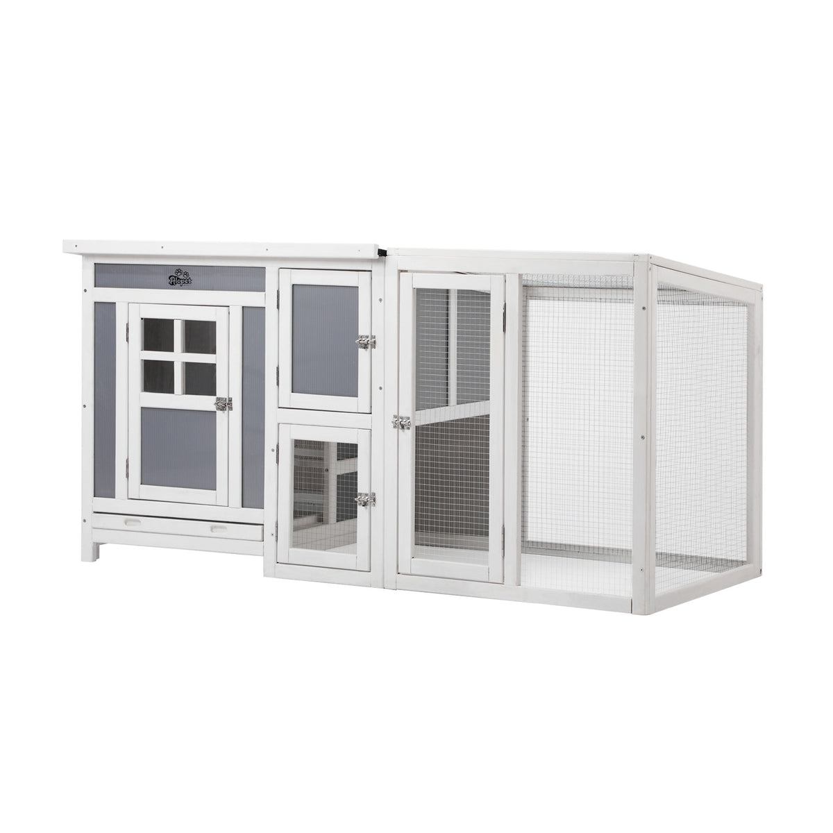Alopet Chicken Coop Pet Hutch Wooden House Large Cage Run Double Hatch