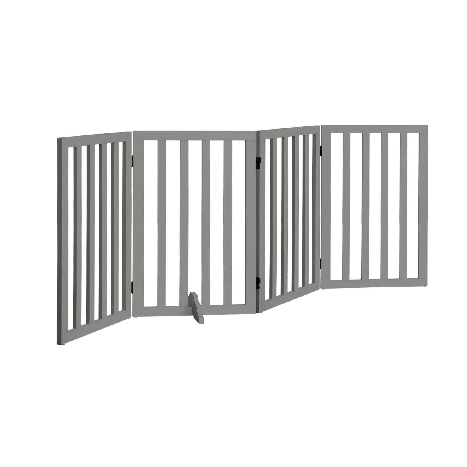 Alopet Wooden Pet Gate Dog Fence Grey Safety Stair Barrier Security Door 80cm - Sunyee