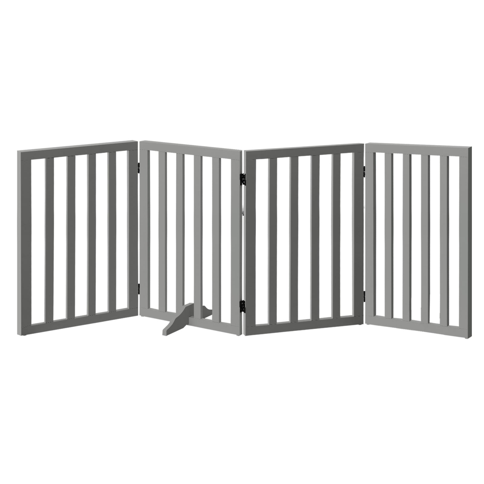 Alopet Wooden Pet Gate Dog Fence Grey Safety Stair Barrier Security Door 80cm - Sunyee